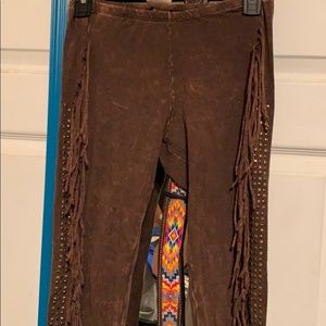 Boutique Fringe studded leggings